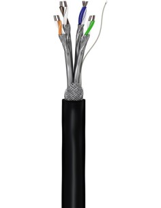 Bobina 100mts Cable S/FTP CAT6 Exterior Rigido Negro 2