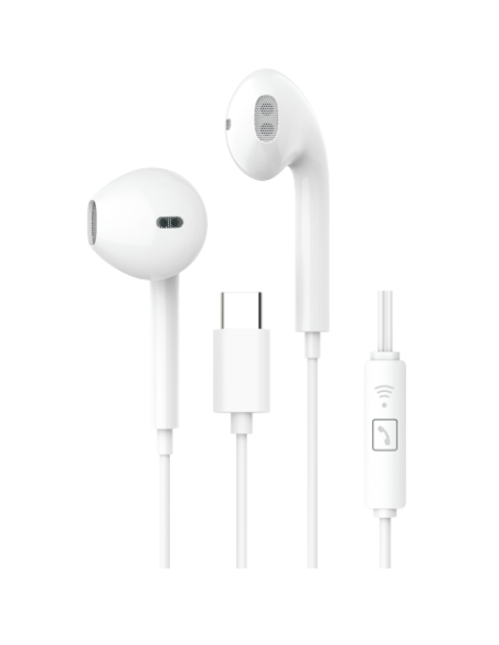 AURICULAR CON MICRO USB-C BLANCO