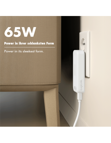 Cargador 2 puertos USB / USB-C 65W Ultrafino