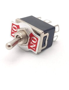 INTERRUPTOR BIPOLAR 2C3P ON-OFF-ON 12A/12V~ 3A 250V~  PARA SOLDAR