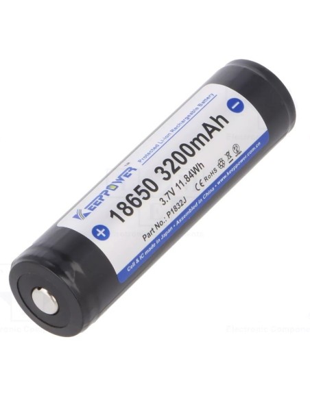 BATERIA LI-ION 3.7V 3200mA  Ø18.5x69mm CON TETON