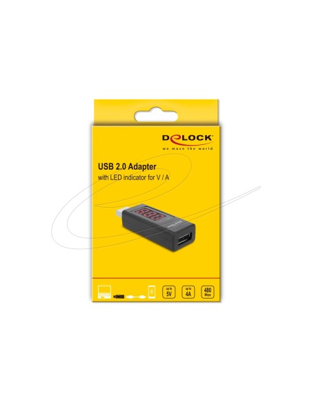 Adaptador USB con medidor de voltaje