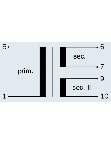 TRANSFORMADOR ENCAPSULADO PCB 2x12V 1.8VA 2x75mA