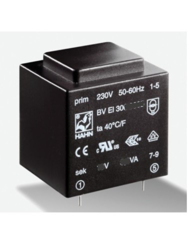 TRANSFORMADOR ENCAPSULADO PCB 2x12V 1.8VA 2x75mA