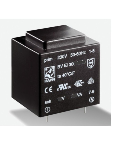 TRANSFORMADOR ENCAPSULADO PCB 2x12V 1.8VA 2x75mA