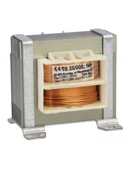 TRANSFORMADOR CONVENCIONAL 0-9V & 0-9V 2x1.35A 25VA