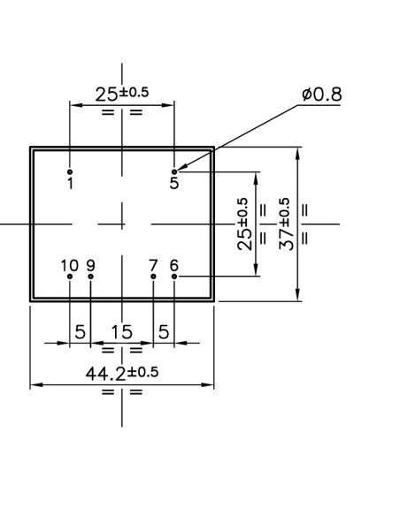 TRANSFORMADOR ENCAPSULADO PCB 2x6V 5VA 2x400mA