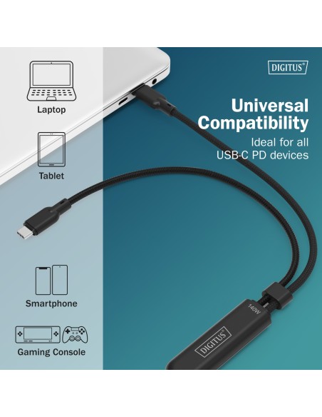 Cable USB-C 2 en 1, 140W , 1.8m