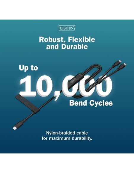 Cable USB-C 2 en 1, 140W , 1.8m