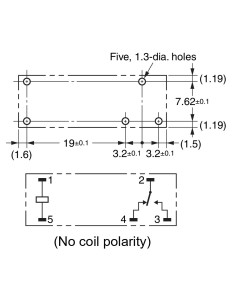 RELE OMRON SPDT 6Vdc 8A PCB 2