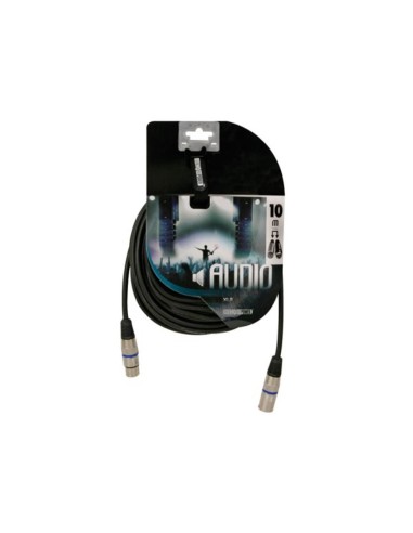 CABLE XLR-M  XLR-H NEGRO 10M