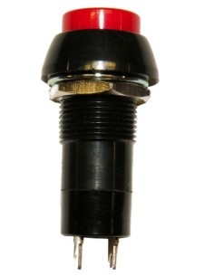 INTERRUPTOR PULSADOR REDONDO ROJO 3A 125V~