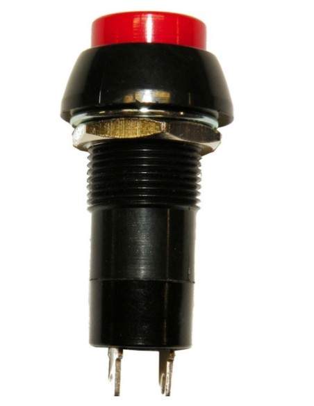 INTERRUPTOR PULSADOR REDONDO ROJO 3A 125V~