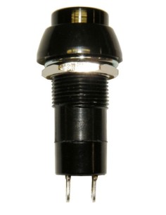 INTERRUPTOR PULSADOR REDONDO NEGRO 3A 125V~