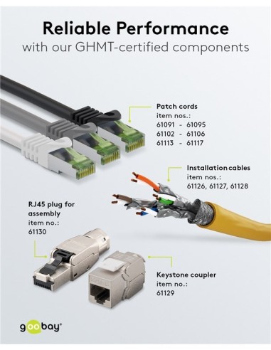 Latiguillo RJ-45 SSTP Cat.8 LSZH 24AWG, 0.3m