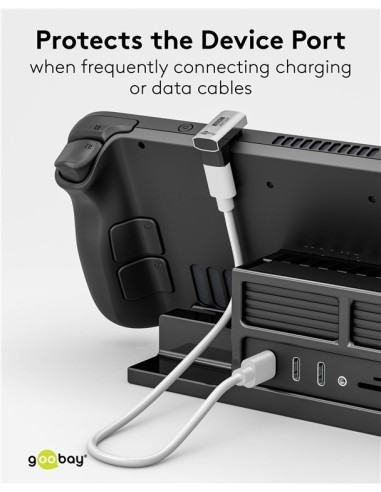 Adaptador USB-C paralelo 180º Macho/Hembra