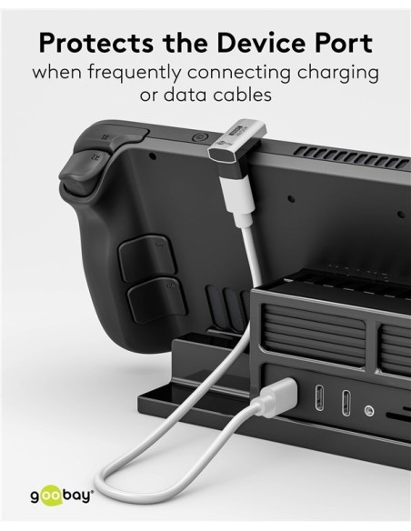 Adaptador USB-C paralelo 180º Macho/Hembra