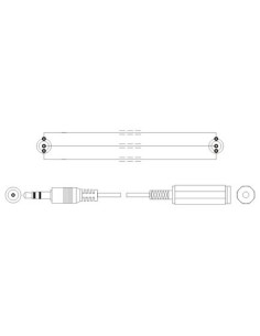 Cable de audio Jack 3.5 stereo macho/hembra 3 metros 2