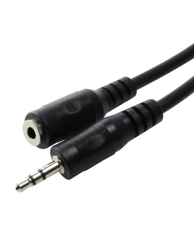 Cable de audio Jack 3.5 stereo macho/hembra 3 metros