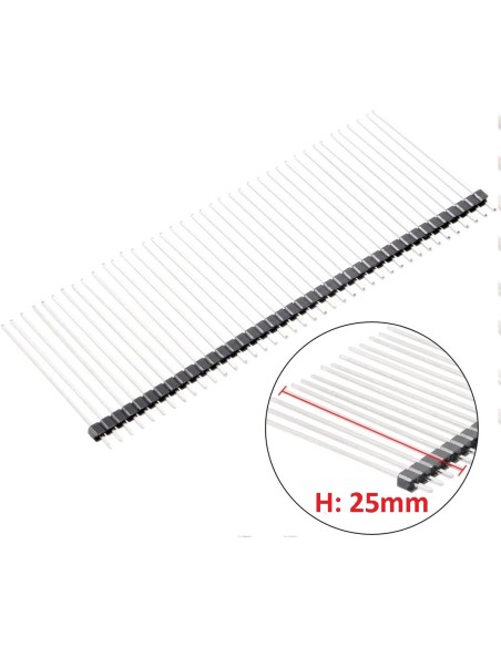 TIRA 40 PINS LARGOS 25mm WW PASO 2.54mm