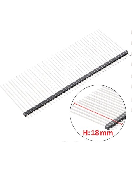 TIRA 40 PINS LARGOS 18mm WW PASO 2.54mm