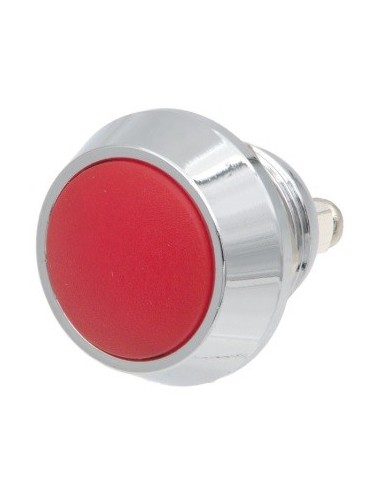 PULSADOR ANTIVANDALICO M12, OFF-(ON) SPST ROJO