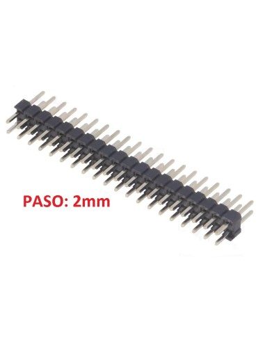 TIRA 2x20 PINS MACHO PASO 2.0mm PCB