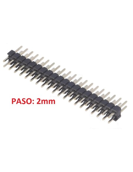 TIRA 2x20 PINS MACHO PASO 2.0mm PCB