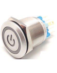 INTERRUPTOR ANTIVANDALICO OFF-ON 2xSPST LED 24V Azul