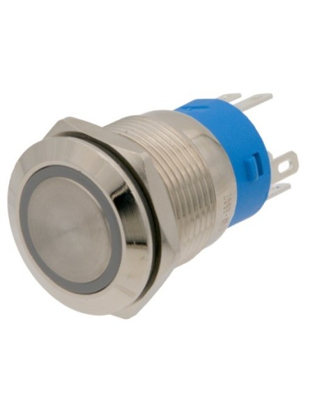 PULSADOR ANTIVANDALICO LED RGB 220V, SPDT 22mm