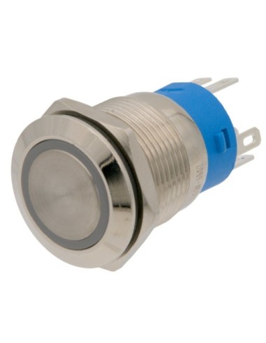 PULSADOR ANTIVANDALICO LED RGB 220V, SPDT 22mm