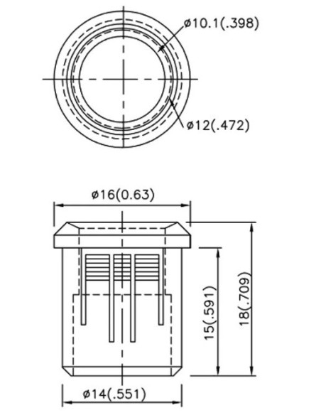 SOPORTE PARA LED 10mm A PRESION