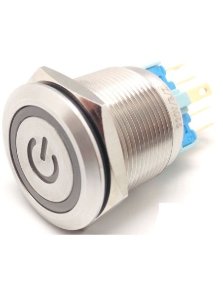 INTERRUPTOR ANTIVANDALICO OFF-ON 2xSPST LED 230V Azul