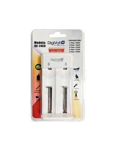 CARGADOR 2 BATERIAS LI-ION 10440÷18650 AJUSTABLE A 220V