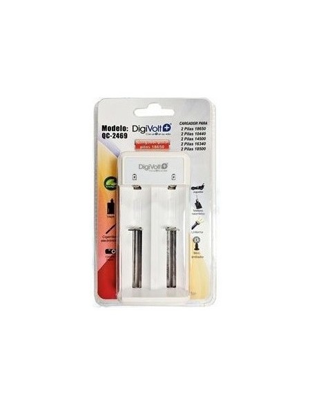 CARGADOR 2 BATERIAS LI-ION 10440÷18650 AJUSTABLE A 220V