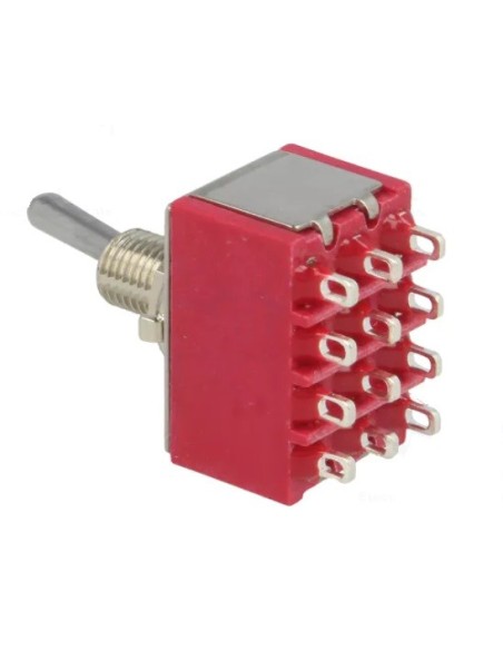 CONMUTADOR 4PDT 4C-2P SOLDAR ON-ON