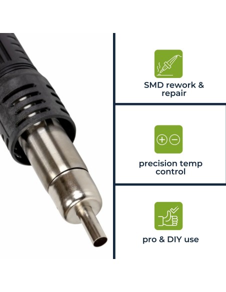 ESTACION AIRE CALIENTE & SOLDADOR PARA SMD  2 EN 1
