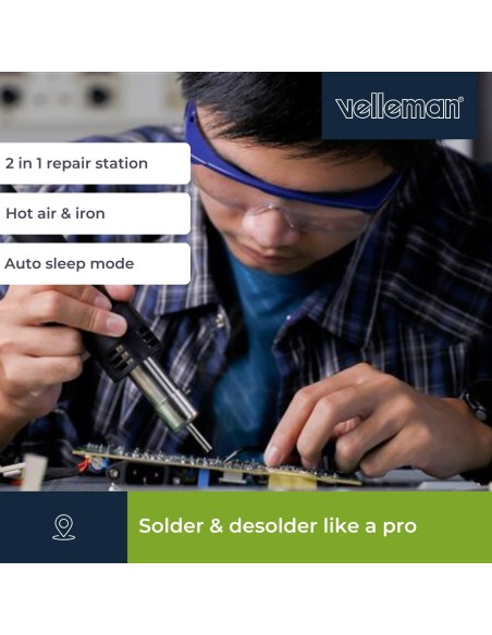 ESTACION AIRE CALIENTE & SOLDADOR PARA SMD  2 EN 1