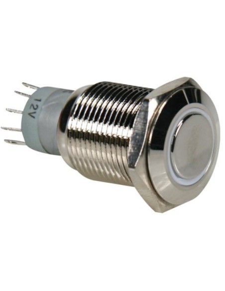 PULSADOR ANTIVANDALICO ARO BLANCO 1NA & 1NC