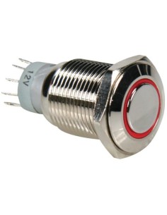 INTERRUPTOR ANTIVANALICO ARO ROJO 1NA/1NC