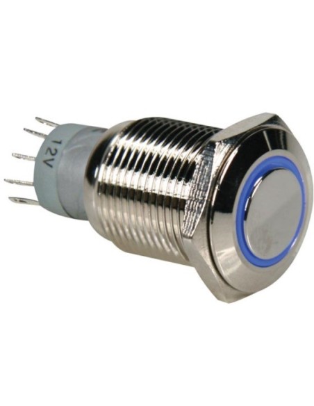 INTERRUPTOR ANTIVANDALICO ARO AZUL 1NA/1NC