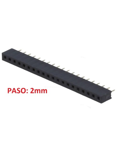 TIRA 40 PINS HEMBRA PASO 2.0mm PARA PCB