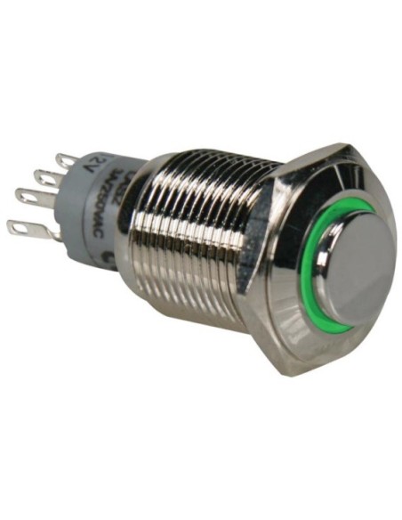 INTERRUPTOR ANTIVANDALICO ARO VERDE 1NA/1NC