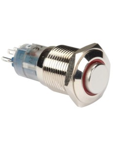 INTERRUPTOR ANTIVANDALICO ARO ROJO 1NA/NC