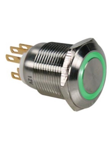 PULSADOR ANTIVANDALICO INOX VERDE 1A/1C