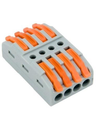 CONECTOR ELÉCTRICO RÁPIDO 4 VIAS EN LINEA A PALANCA