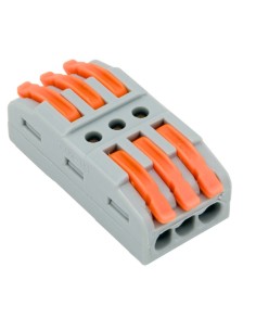 CONECTOR ELÉCTRICO RÁPIDO 3 VIAS EN LINEA A PALANCA