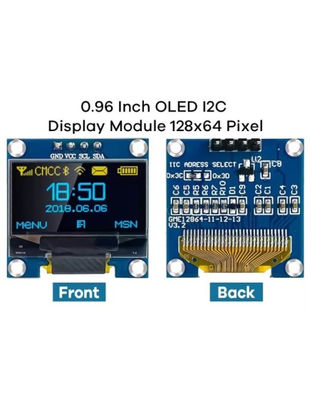 MODULO DE PANTALLA OLED  SSD1306 DE 0,96 PULGADAS