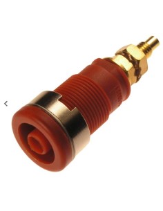 BANANA HIRSHMANN HEMBRA M4 CHASIS 32A 1KV ROJA