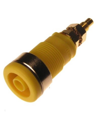 BANANA HIRSHMANN HEMBRA M4 CHASIS 32A 1KV AMARIL